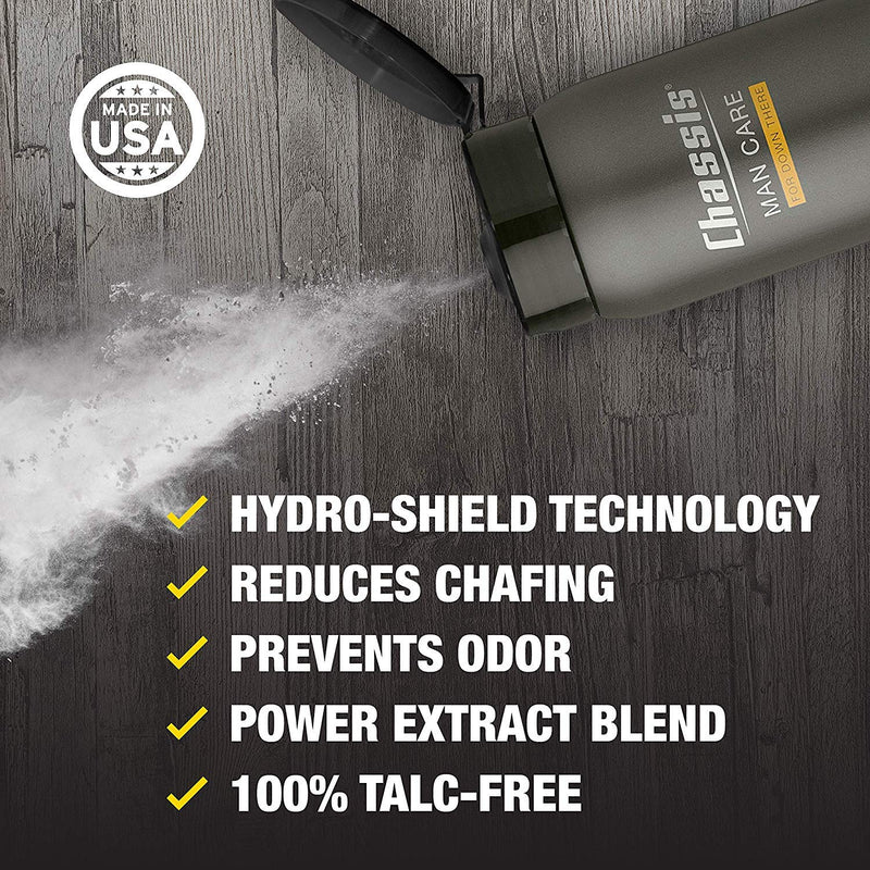 [Australia] - Chassis Ice Premium Powder for Men, Talc-Free, Cooling Body Powder, Original Fresh Scent 