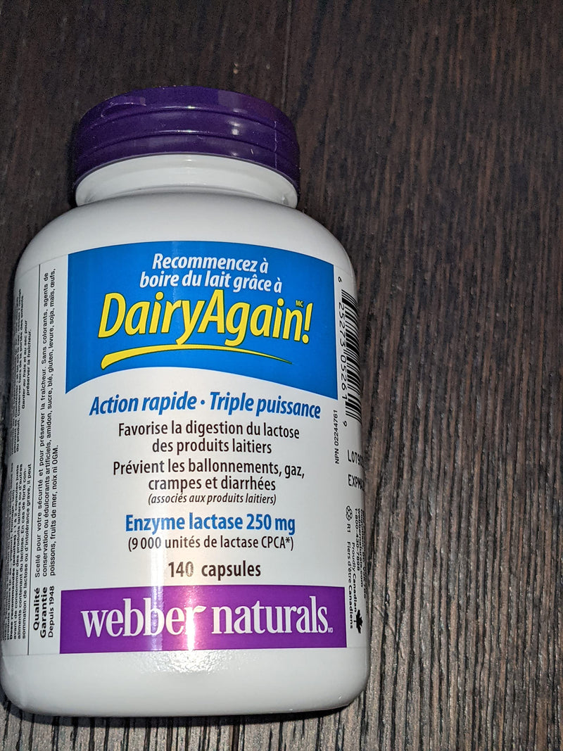 [Australia] - Webber Naturals Lactase Enzyme Extra Strength 140 Capsules 