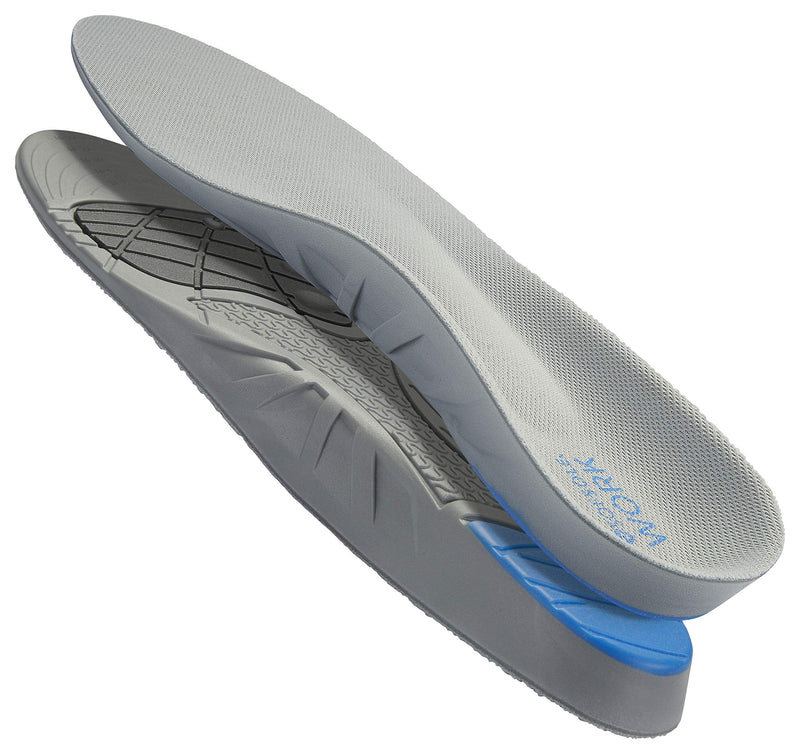[Australia] - Sof Sole Insoles Men's WORK Anti-Fatigue Full-Length Comfort Shoe Inserts, Men's 8-13 Grey 