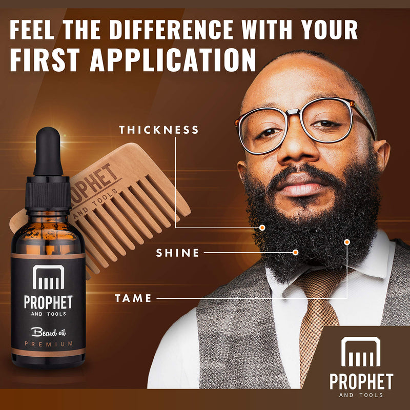 [Australia] - Beard Oil and Comb - Revolutionary Formula Moisturizes, Treats Split Ends, Reduces Skin Irritation & More | Noticeable Difference After 1st Use | Non-Greasy Beard Oil 