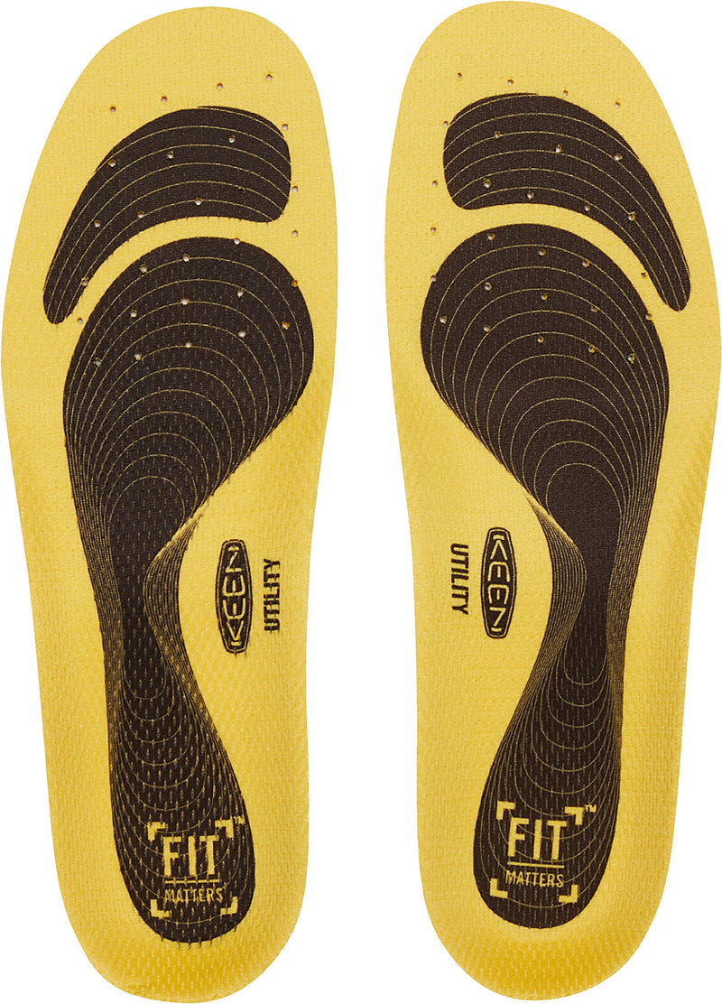 [Australia] - KEEN Utility Mens K-10 Insole Replacement with Heel Pad for Neutral Arch Support in Work Boots Yellow M 