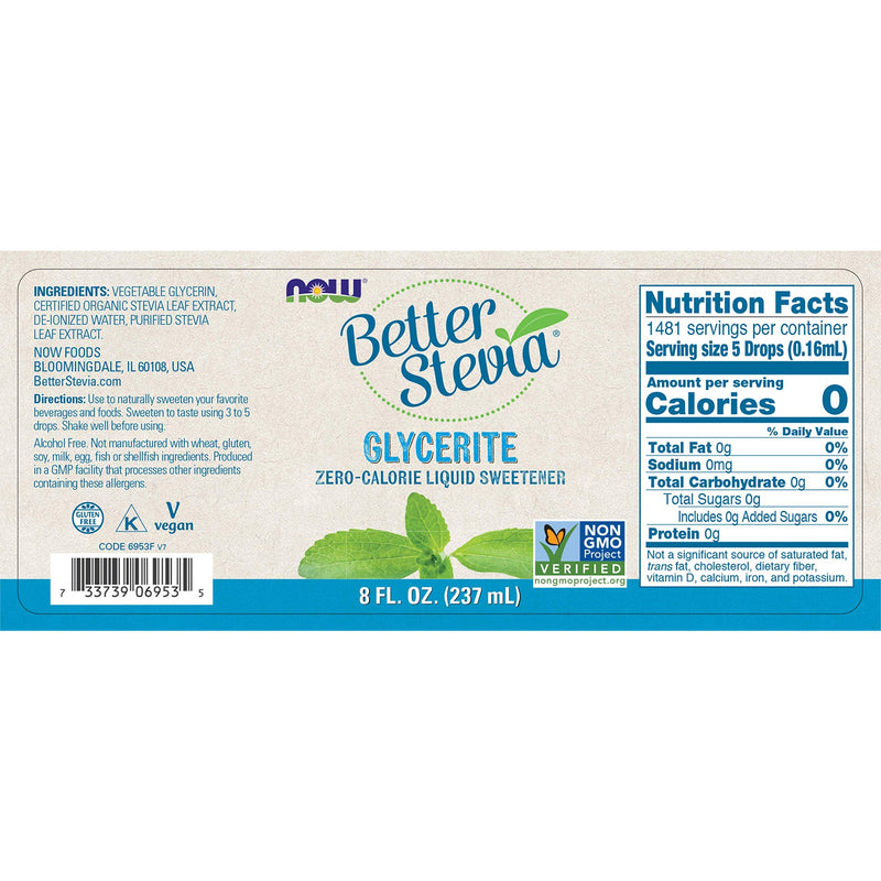 [Australia] - Now Foods Stevia Glycerite, 8 Fl Ounces (Packaging May Vary) 