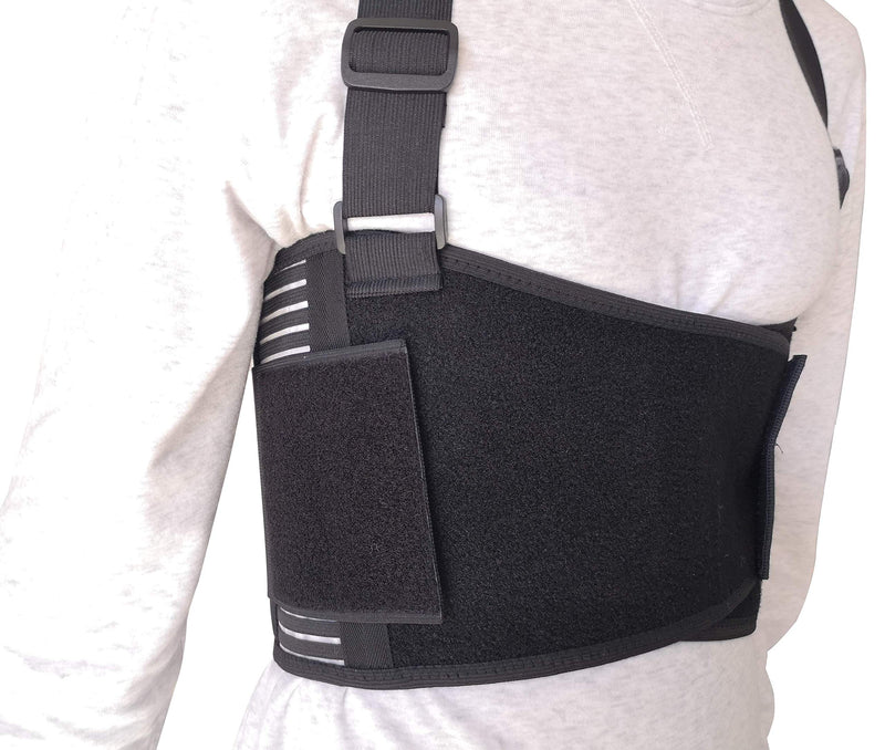 [Australia] - Solmyr Rib and Chest Support Brace, Broken Rib Brace, Breathable Rib Belt for Sore or Bruised Ribs Support, Sternum Injuries, Dislocated Ribs Protection, Pulled Muscle Pain (L/XL) Large (Pack of 1) 