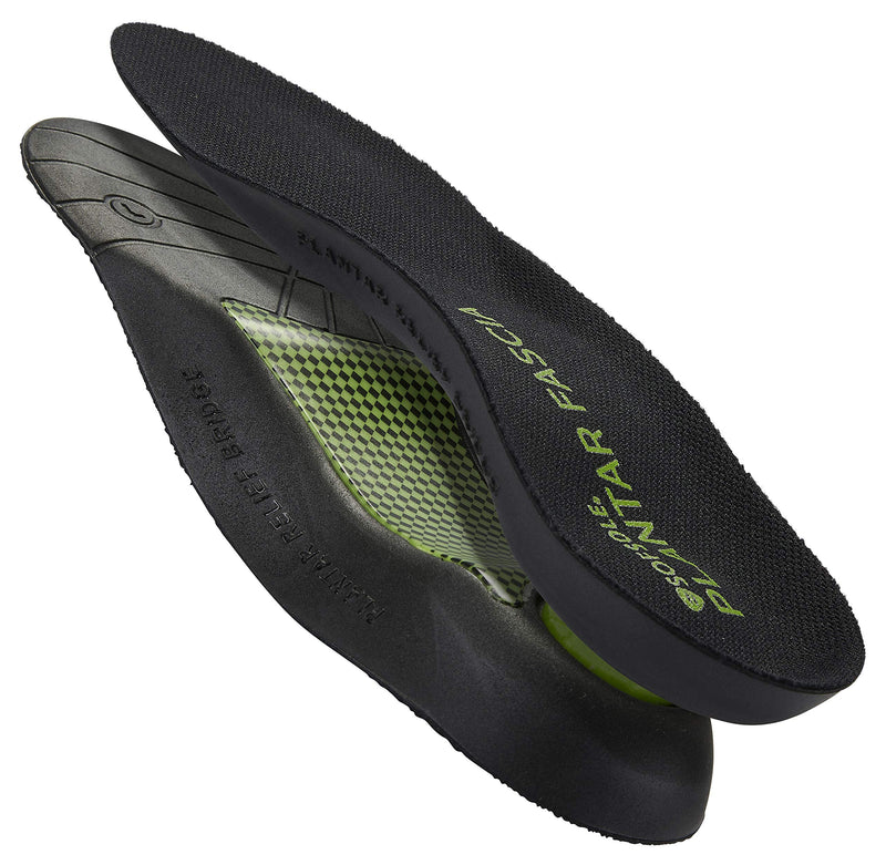 [Australia] - Sof Sole Insoles Men's PLANTAR FASCIA Support 3/4 Length Gel Shoe Insert 7-13 Black 