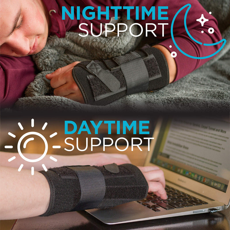 [Australia] - BraceAbility Gaming Wrist Brace - Video Game Support Guard for Console, Laptop, or PC Computer Keyboard and Mouse Gamer with Repetitive Strain Injury (RSI) Pain or Carpal Tunnel Syndrome (Right Hand) Right 