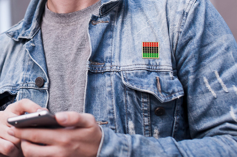 [Australia] - Real Sic Enamel Pins - Pride Lapel Pins Collection Premium Lapel Pins - Grid Pins Series Pan African Pride Flag 
