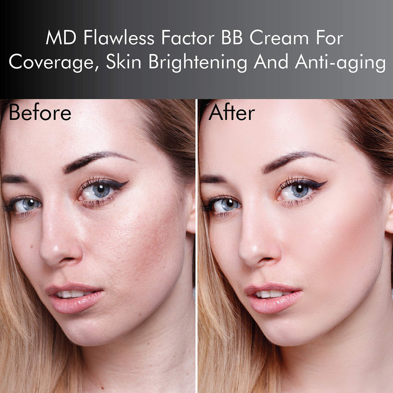 [Australia] - MD Flawless Factor Bb Cream For Coverage, Skin Brightening & Anti-Aging | Anti Wrinkle Cream Moisturiser With Sun Protection | Rated Spf 35 | Suitable For All Skin Types - 1.76 Fl Oz Flesh Color 