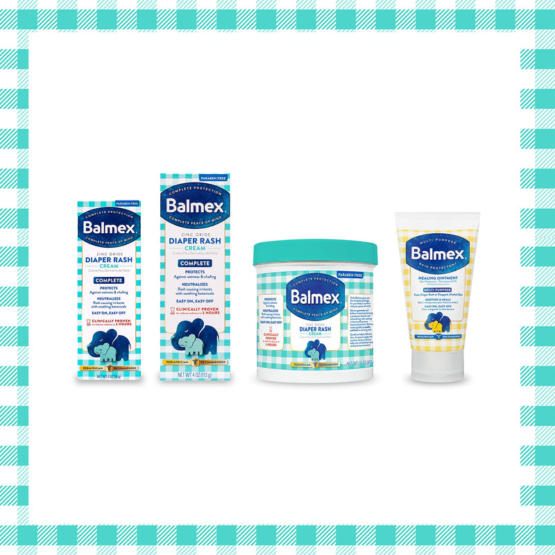 [Australia] - Balmex Complete Protection Baby Diaper Rash Cream with Zinc Oxide + Soothing Botanicals, 16 Ounce 