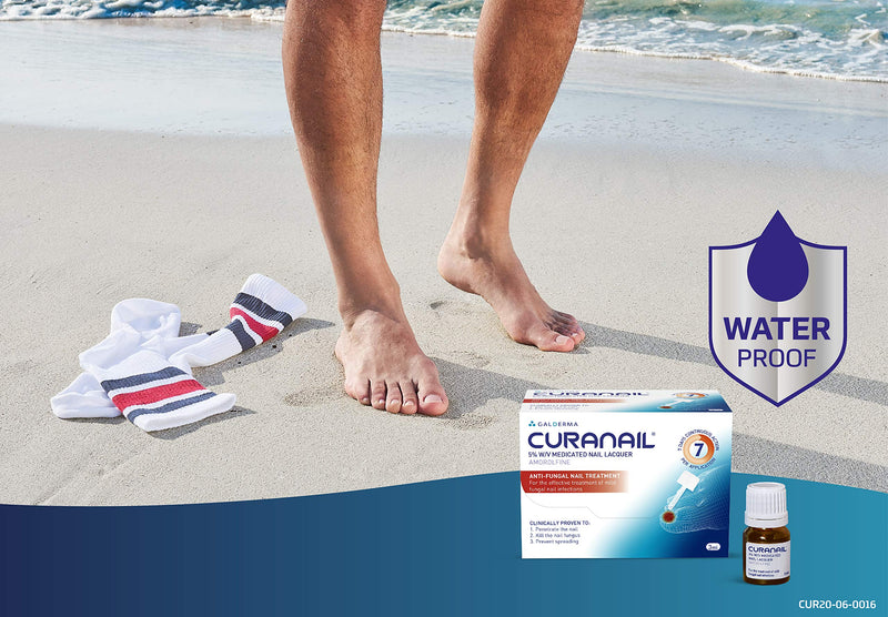 [Australia] - Curanail Fungal Nail Treatment 3ml with 5% Amorolfine, Effective Against Finger / Toenail Fungus 