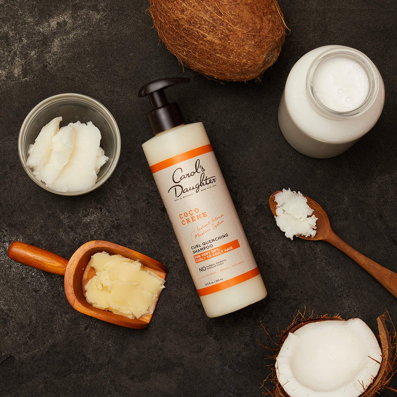 [Australia] - Carol’s Daughter Coco Creme Curl Quenching Sulfate Free Shampoo for Very Dry Hair, with Coconut Oil and Mango Butter, Sulfate Free Shampoo for Curly Hair, 12 fl oz 