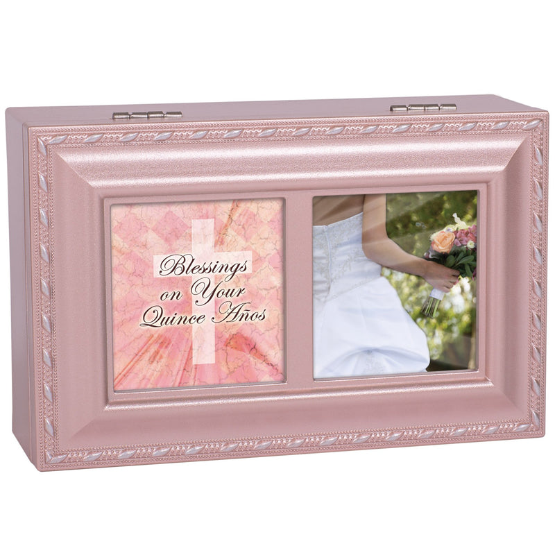 [Australia] - La Quinceanera Champagne Pink Petite Music Box/Jewelry Box Plays You Light Up My Life 