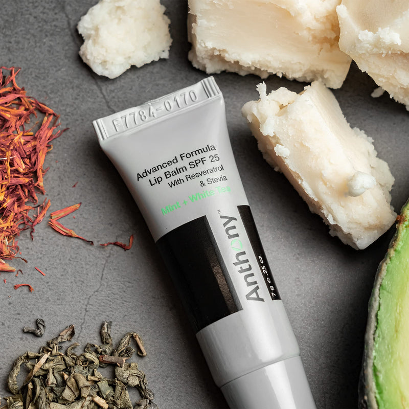 [Australia] - Anthony Mint & White Tea Advanced Formula Lip Balm SPF 25, Contains Green Tea Extract, Shea Butter, Avocado Oil, Vitamin E, Moisturizes, Conditions, Soothes and Protects Lips Mint and White Tea 