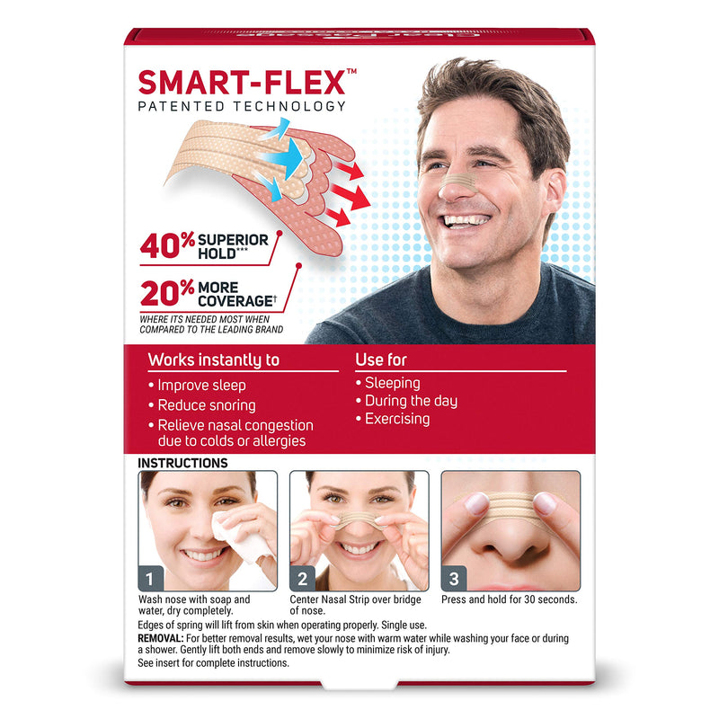 [Australia] - Clear Passage Nasal Strips Extra Strength, Tan, 50 Count | Works Instantly to Improve Sleep, Reduce Snoring, & Relieve Nasal Congestion Due to Colds & Allergies 50 Count (Pack of 1) 