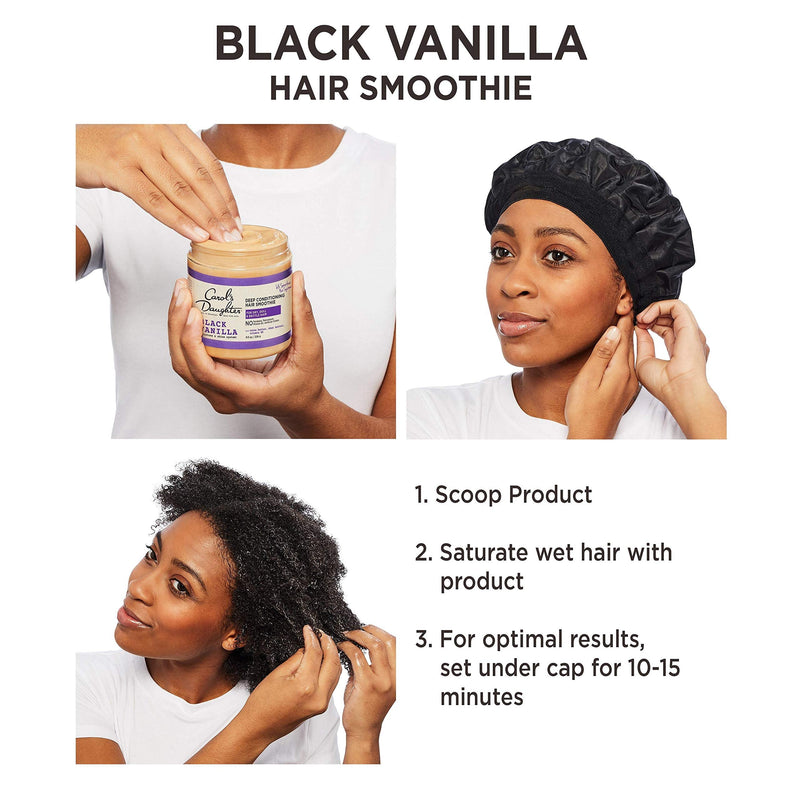 [Australia] - Carol's Daughter Black Vanilla Moisture and Shine Hair Smoothie For Dry Hair and Dull Hair, with Shea Butter, Cocoa Butter and Vitamin B5, Paraben Free Hair Treatment, 8 oz (Packaging May Vary) 