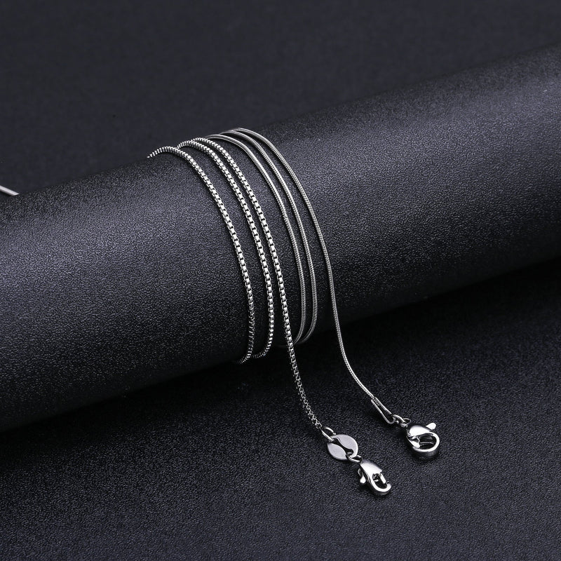[Australia] - LOLIAS 2 Pcs Stainless Steel 1mm Round Snake Chain Box Chain Necklace Super Thin & Strong,16-30 Inch 28.0 Inches 