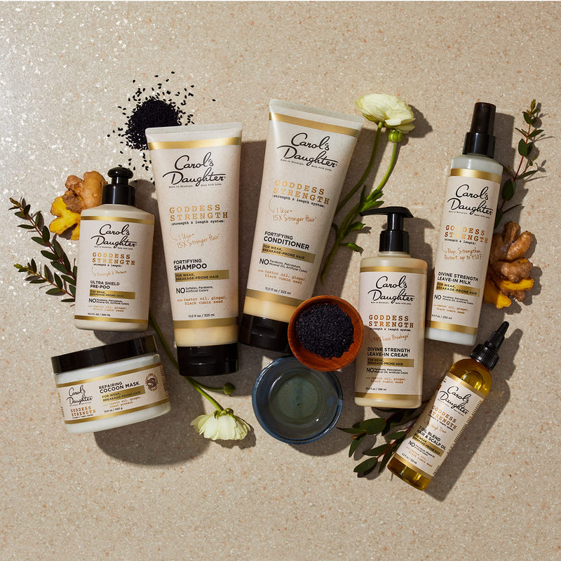 [Australia] - Carol’s Daughter Goddess Strength Leave In Conditioner with Castor Oil for Curly, Wavy, Natural Hair, Anti-breakage Treatment and Detangler, Add Moisture to Dry, Damaged Hair, 10 fl oz 