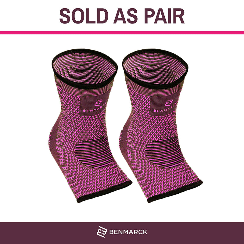[Australia] - Achilles Tendon Support Brace, Plantar Fasciitis Sock, Ankle Compression Sleeve For Running, Tendonitis and Flat Feet Relief Fuchsia Purple Unisize 