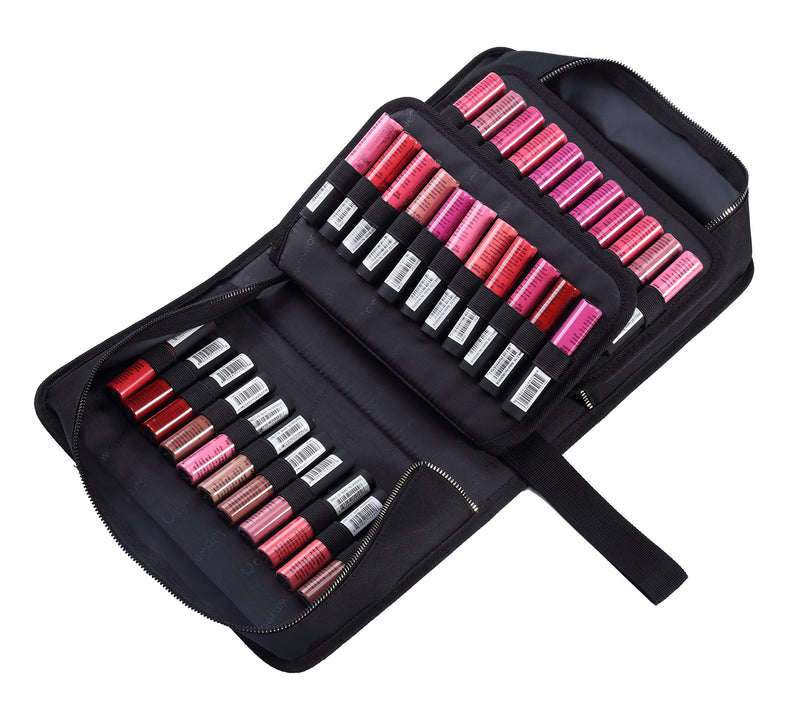 [Australia] - ROWNYEON Lipstick Organizer Case Lipstick Holder 67 Slots Portable Lipstick Bag Travel Makeup Bag Cosmetic Case Large Capacity Lipstick Carrying Case Makeup Artist Lip Gloss Storage Bag -Black Black-67 