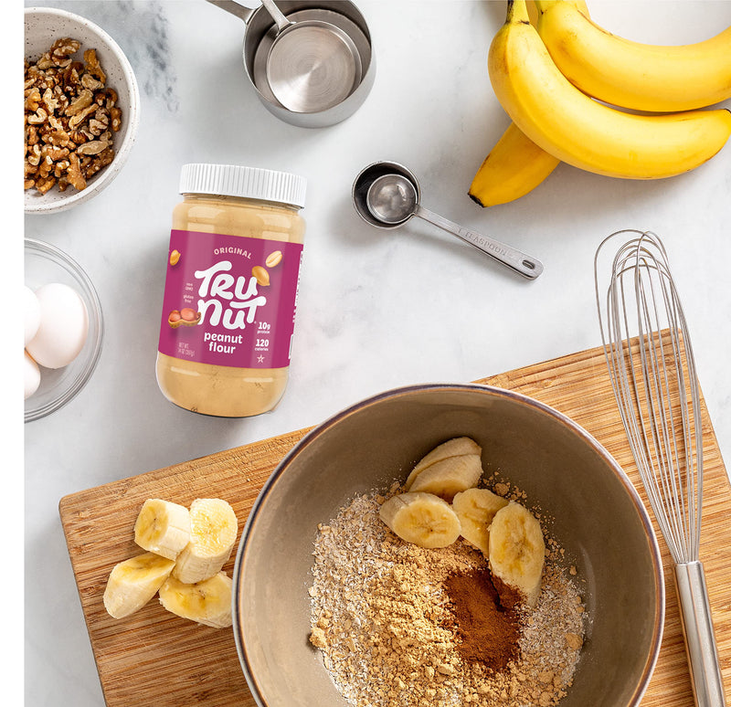 [Australia] - Tru-Nut Peanut Flour - Gluten Free Keto Flour For Baking, Good Source of Plant Protein - Low Carb, Non-GMO, Vegan, Keto Friendly | No Sugar Added | 18 Servings 14oz 