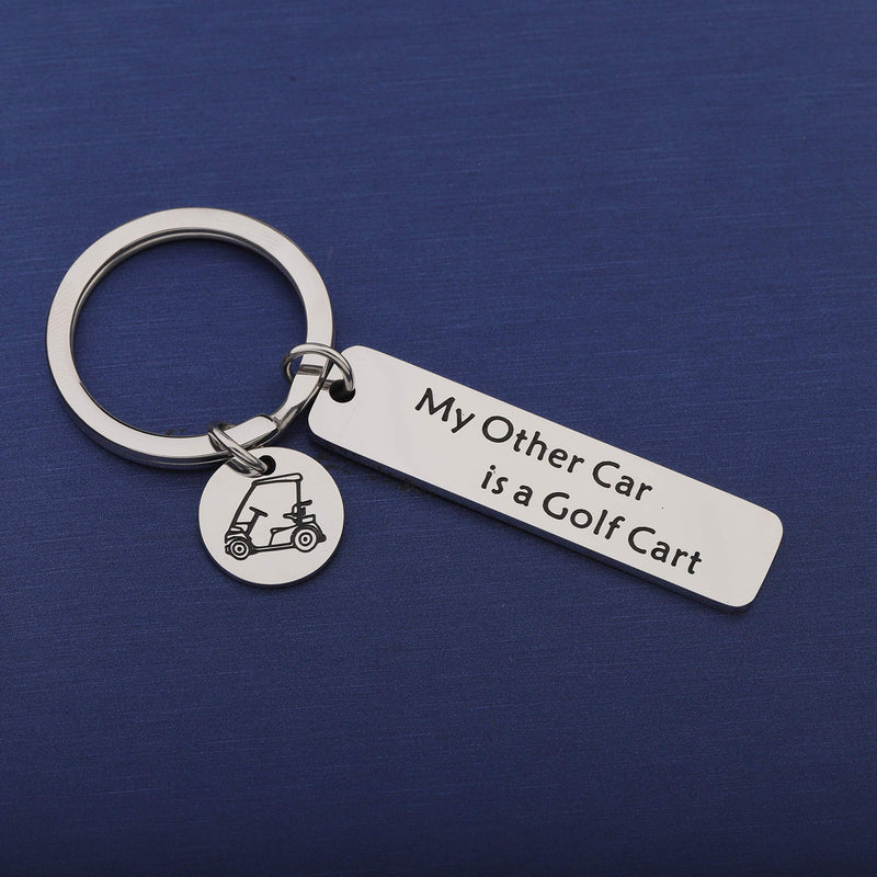 [Australia] - TGBJE Golf Lover Gift My Other Car is A Golf Cart Keychain Gift for Golfers Golf Cart Keychain 