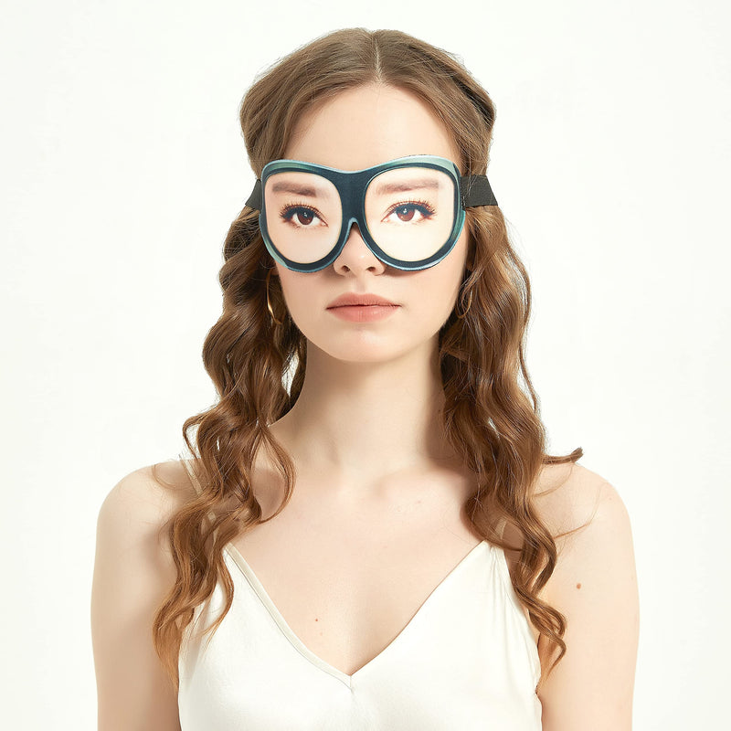 [Australia] - Eye Mask with Eyes Open by Okami - Funny Eye Mask, Blackout Sleep Mask, Travel Eye mask with Free Travel Pouch (Women's Eyes) Women's Eyes 