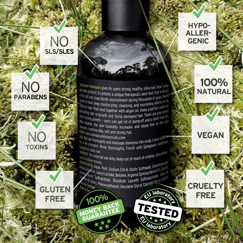 [Australia] - Hair Growth Shampoo For Women - 100% Natural Sulfate Free Treatment with Healing Peat Mud for Thin and Damaged Hair - Argan Oil with Aloe Vera and Biotin to Prevent Hair Loss and Dandruff 