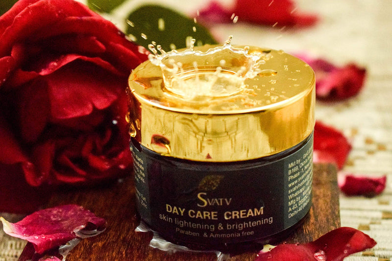 [Australia] - SVATV - Day Care Cream With Aloe Vera & Rose Water Ext. For Skin Lightening & Brightening Cream -Repair Dark Spot, Face Moisturizer Cream - Praben & Ammonia Free 