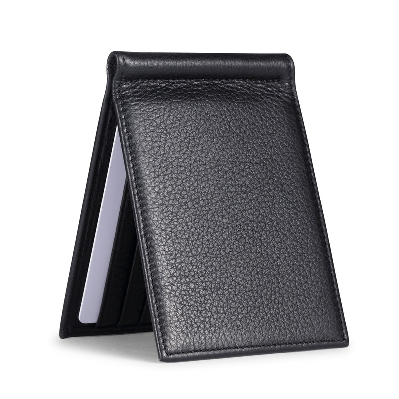 [Australia] - Volvo Bifold Money Clip Wallet with 6 Credit Card Slots - Genuine Leather 
