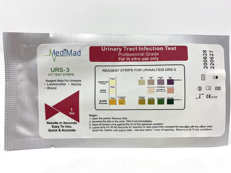 [Australia] - UTI Urine Test Strips Urinary Tract Infection Tests Nitrite, Leukocytes and Blood - 10 Individual Tests 
