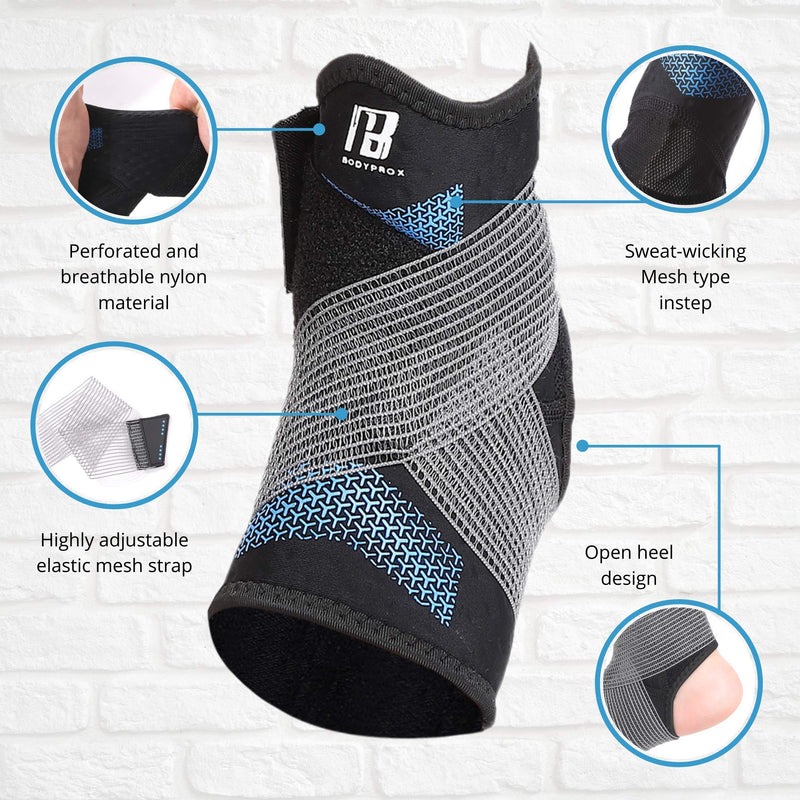 [Australia] - Ankle Brace for Women and Man, Ankle Support with Adjustable Compression Strap for Sprained Ankle, Injury Recovery and More! (Medium) Medium 