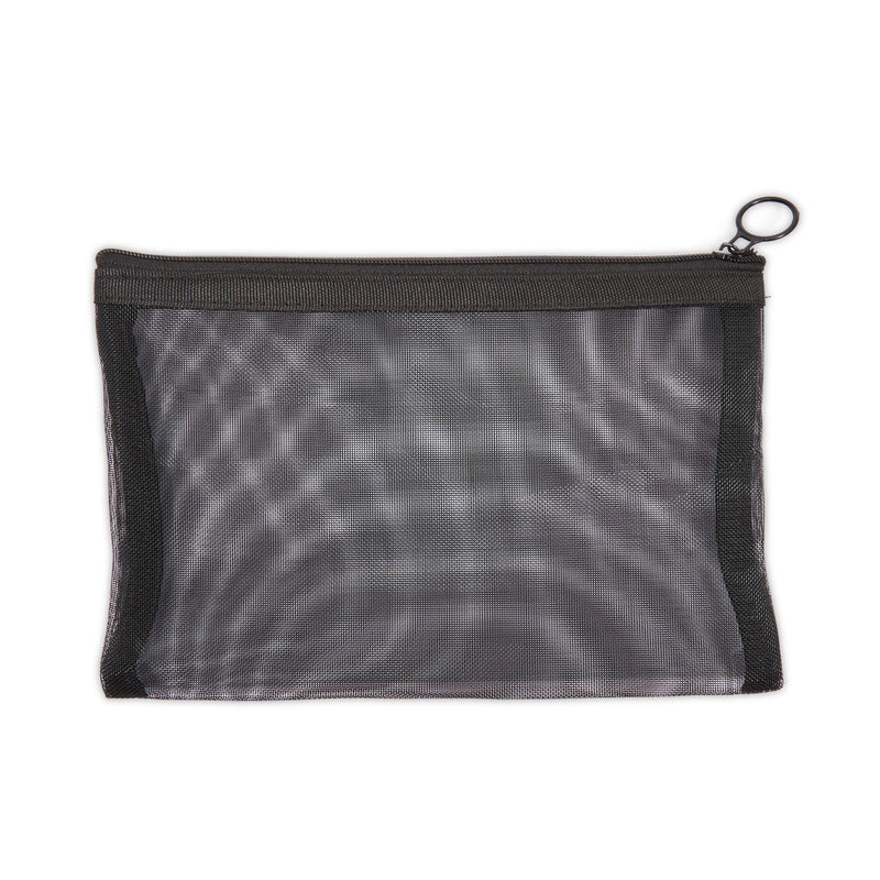 [Australia] - Mesh Makeup Bags Set, Zipper Pouches for Cosmetics (Black, 4 Pieces) 