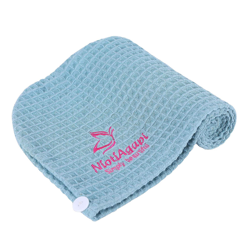 [Australia] - Weeare Hair Towel – Waffle Towel Wrap – Highly Absorbent Hair Turban – Comfortable and Soft Hair Drying Towel – Easy and Quick Dry Hair Wrap 