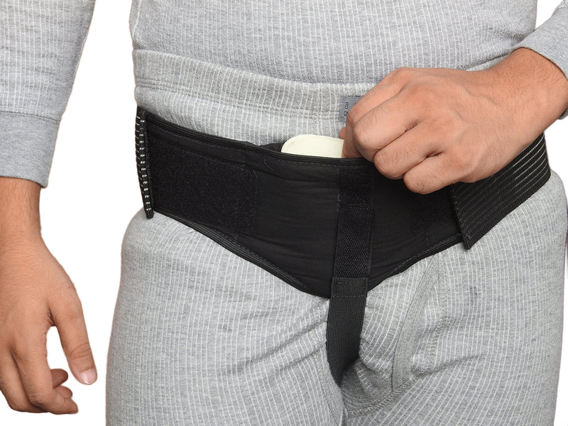 [Australia] - Wonder Care-Single Right Side Inguinal Hernia Belt Support Brace - Truss Brace with 1 Removable Compression pad and Adjustable Groin Strap and Truss Hernia Support pre Surgery - XL XL(40"-43") 