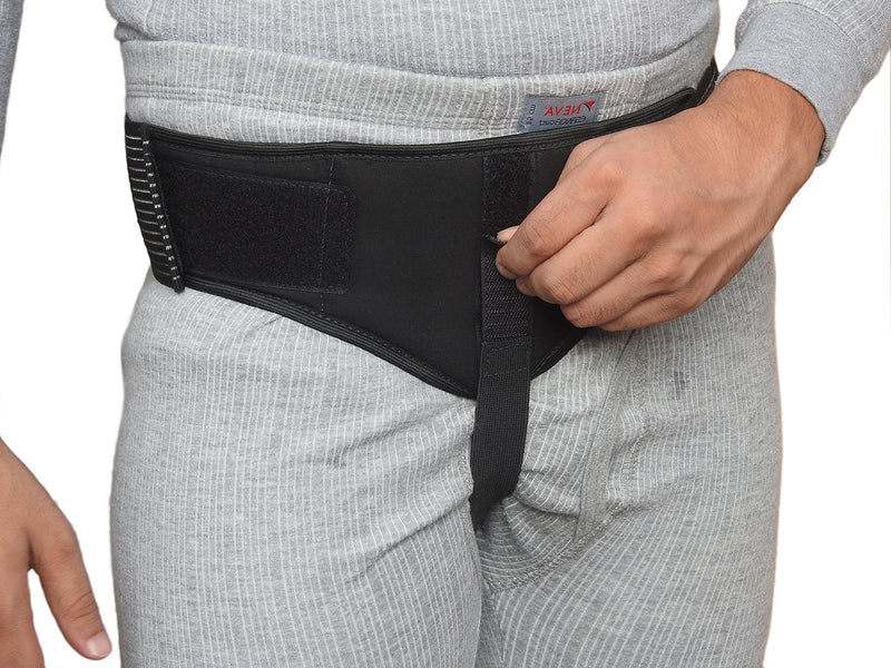 [Australia] - Wonder Care-Single Right Side Inguinal Hernia Belt Support Brace - Truss Brace with 1 Removable Compression pad and Adjustable Groin Strap and Truss Hernia Support pre Surgery - XL XL(40"-43") 
