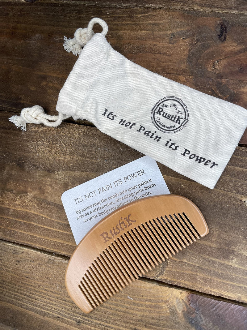 [Australia] - Labour/Birthing Comb Set by RustiK, Natural Pain Relief, Splinter Free Pear Wood, Can be used with Anxiety or other Pain/Stress Situations. 