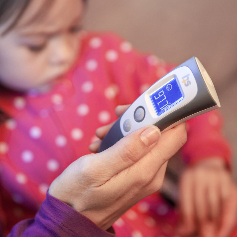 [Australia] - HealthSmart Digital Temporal Thermometer with No Contact Infrared Technology ideal for Babies, Children or Adults with Modes to also Test Temperature of Objects or Air with Alarm and Memory Function Body, Object or Air 