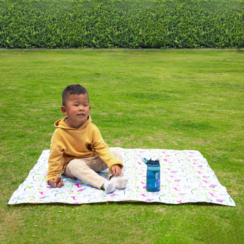[Australia] - Winthome Highchair Splash Mat for Baby, Waterproof and Non-Slip Weaning Messy Splat Mat (Animal, 110x110cm) Animal 110 x 110 cm 