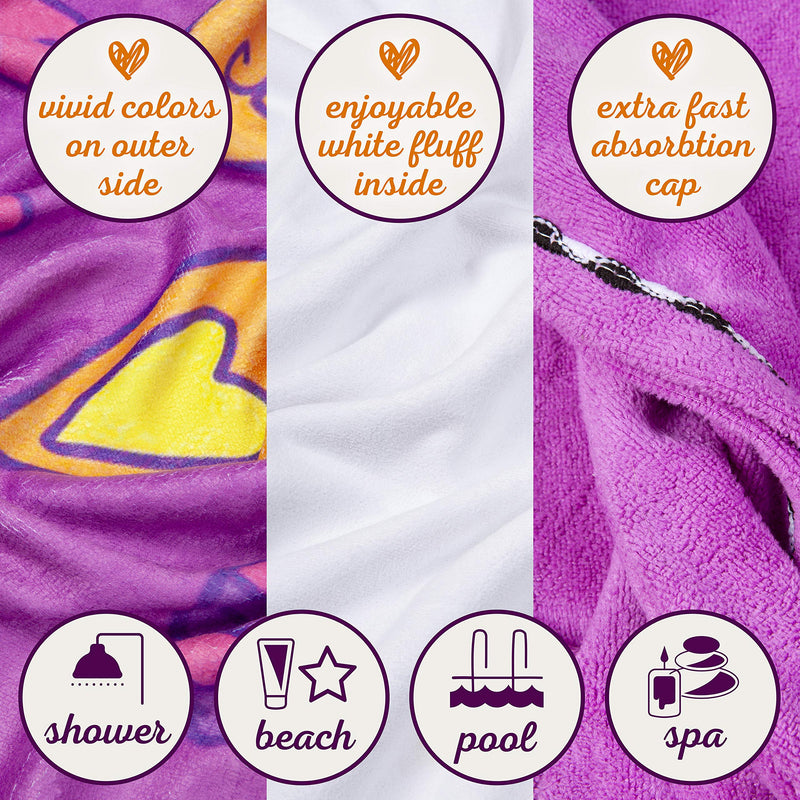 [Australia] - Towel Wraps for Women - Spa Bath Waffle Body Wrap with Adjustable Touch - Microfiber Dress Towel (Hearts) Hearts 