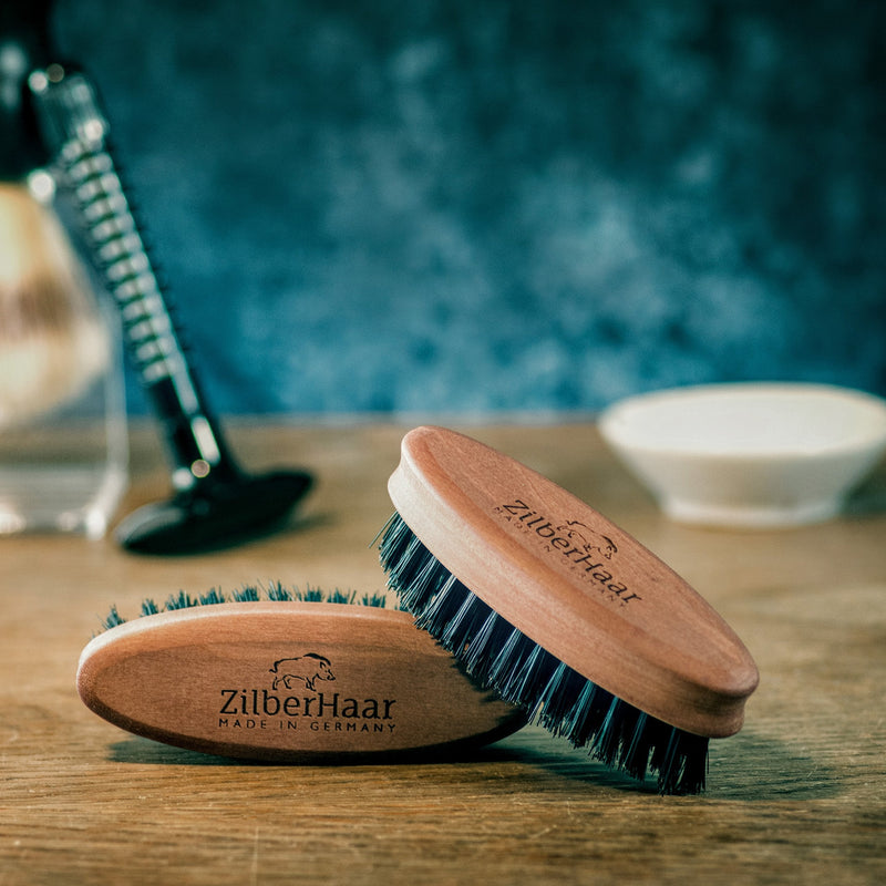 [Australia] - ZilberHaar Pocket Beard Brush - Small Soft Boar Bristle Beard Brush for Men - Travel Size Mens Beard Brush - Straightens & Promotes Beard Growth, Works with Beard Oil & Styling Balm to Soften Beard 