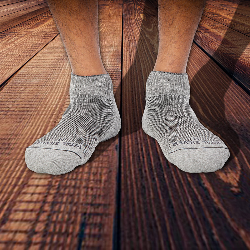 [Australia] - Vital Salveo- Soft Non Binding Seamless Circulation Diabetic Socks- Ankle Short (1 Pair) M 
