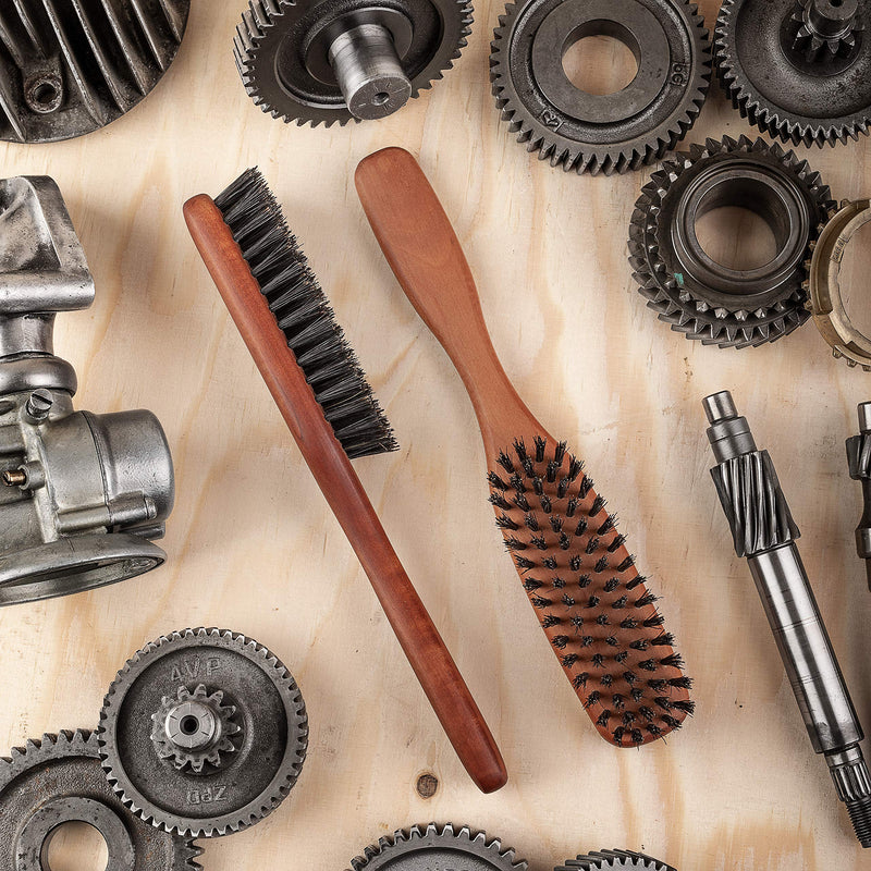 [Australia] - ZilberHaar - Long Hair & Beard Brush - Made From Stiff First Cut Boar Bristles and Pearwood - Perfect Beard Care for Men - Works with all Beard Balms and Beard Oils - 8.6 Inches Long 
