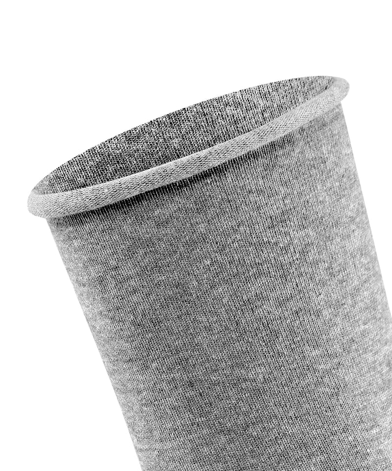 [Australia] - FALKE Women's Active Breeze Socks Cooling Effect Black White More Colours With Rolled Edge Soft Tops Thin Calf Length Plain Pattern For Summer Dress Casual Looks Or Work 1 Pair 42 Grey (Light Grey Melange 3216) 