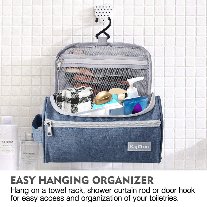 [Australia] - Travel Toiletry Bag - Small Portable Hanging Cosmetic Organizer for Men & Women | Makeup, Toiletries, Hygiene Accessories, Shaving Kit, Clippers & Grooming Tools | Waterproof | Bathroom, Shower, Gym 