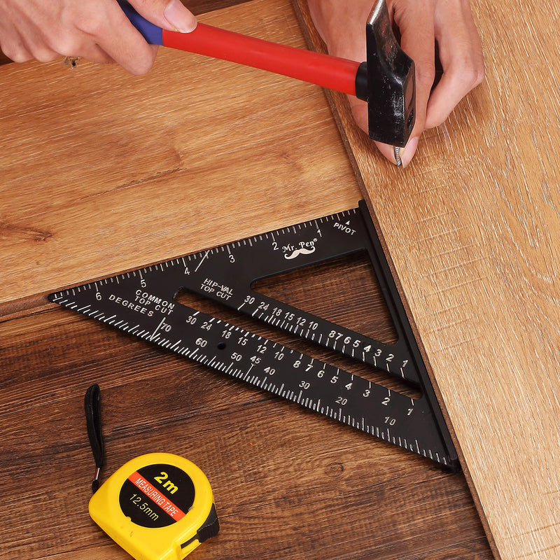 [Australia] - Mr. Pen- Rafter Square, Metal Square, 7 Inch, Carpenters Square, Square Tool, Metal Square Ruler, Carpentry Squares, Woodworking Square, Square Angle Tool, Aluminum Rafter Square, Carpenter Square 