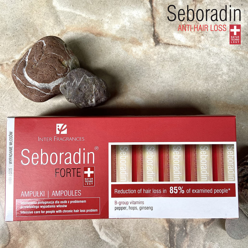 [Australia] - Seboradin Forte Hair Growth Serum, Anti Hair Loss Serum, Chronic Hair Loss and Thinning Treatment, With Natural Extracts and Vitamins, Ampoules (14 x 5.5 ml) 5.5 ml (Pack of 14) 