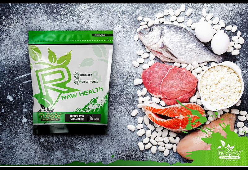 [Australia] - Riboflavin 100 mg 60 Tablets High Strength - Vegan Vitamin b2 riboflavin Supplement - Non-GMO & Gluten-Free - Helps with Tiredness and Fatigue, Supports Energy Levels by Raw Powders 