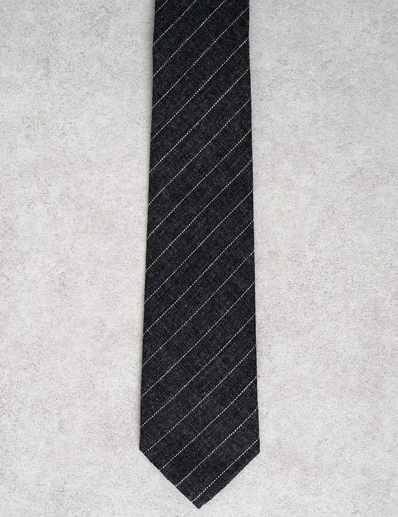 [Australia] - ZENXUS Skinny Cotton Ties for Men, 2.5 inch Plaid and Solid Slim Neckties Pack #4-pack-1 
