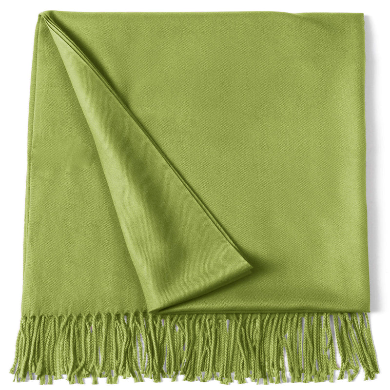 [Australia] - Thick Solid Colour Design Cotton Blend Shawl Scarf Wrap Stole Throw Head Wrap Face Cover Pashmina CJ Apparel NEW Lime Green 