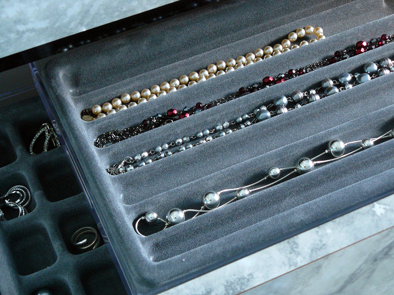 [Australia] - Necklace and Bracelet Jewelry Organizer with Velvet Tray, US Patented 