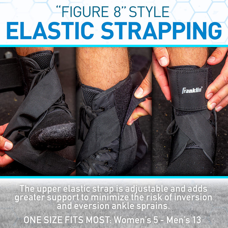 [Australia] - Franklin Sports Ankle Brace - Adjustable Ankle Support Stabilizer - Compression Support for Ankle Sprains and Pain - Athletic Ankle Brace - One Size 